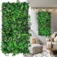 Artificial Greenery Wall Panels: 20"x 20" 2P UV-Anti Faux Green Grass Wall Priva