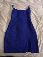 Windsor Bling Blue Mini Dress Size M 
