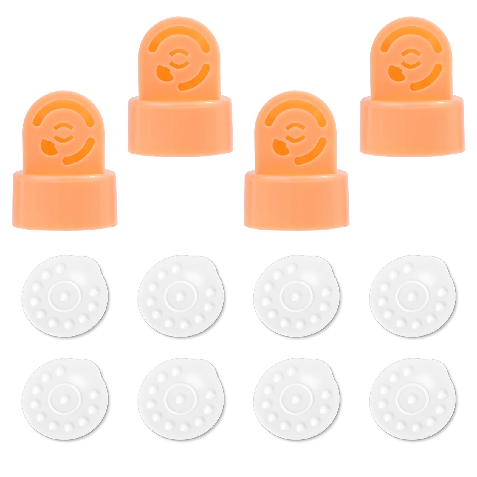 12pcs Breast Pump Parts Compatible with Medela, Medium, whit