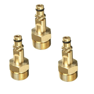 #ad 3 PCS Brass 0.75 Inch Quick Connect Hose Adapter Pressure Washer Fittings $14.59