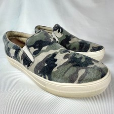 Steve Madden Shoes Gills-C Slip On Sneakers Green Camouflage Comfort Womens 8 M