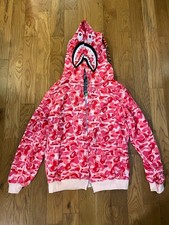 BAPE ABC camo Pink shark full zip hoodie A Bathing Ape Size L