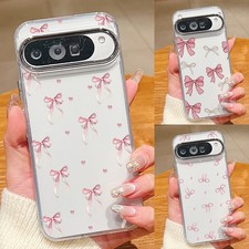 Shockproof Clear Bow TPU Soft Case For Google Pixel 10 9 Pro XL 9A 8A 7A Cover