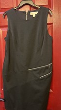 Women’s Michael Kors Black Sleeveless Zippered Dress. Size 12 Or Large