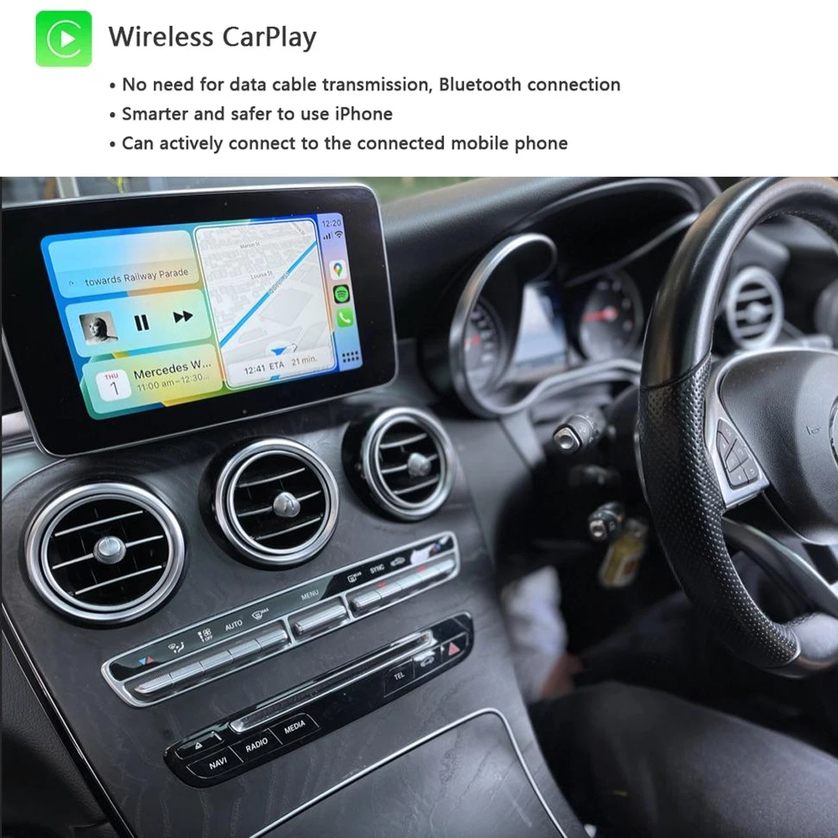 Center Console Panel Leather Flocking Sticker Console Hardcover Interieur Decoratie Cover Kit voor Mercedes-Benz GLC GLC260 GLC300 GLC300e GLC43 2023 Beschermlijsten Accessoires