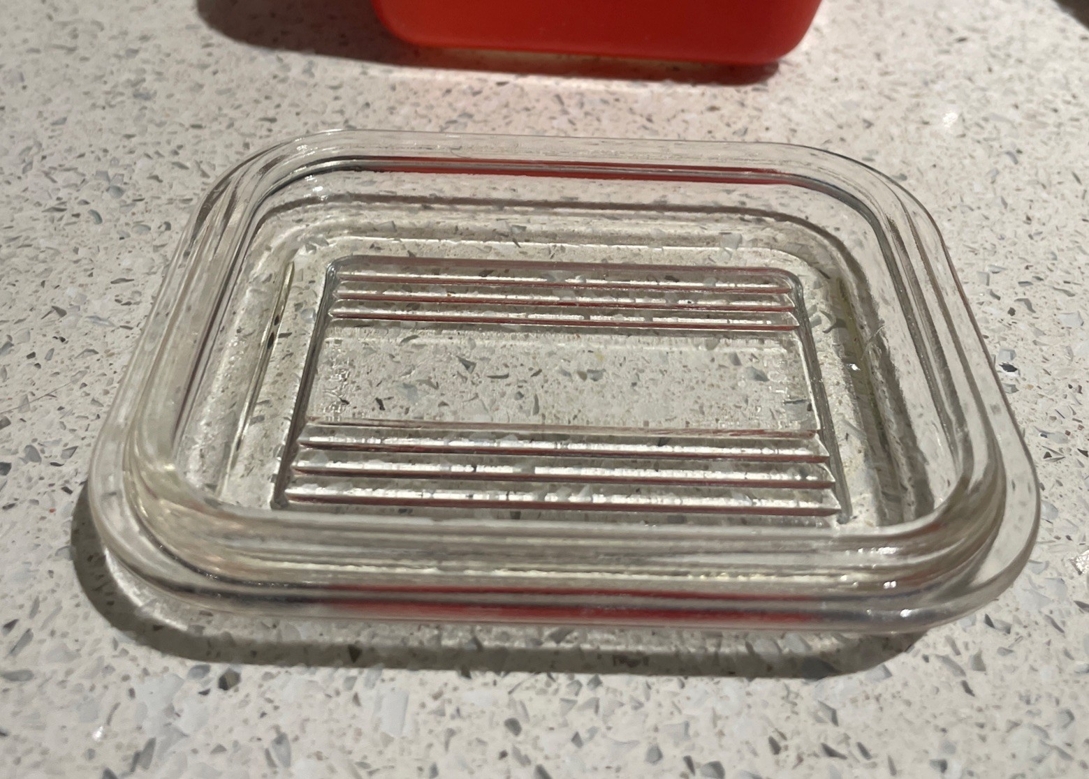Pyrex Orange 501 Refrigerator Glass Dish With Lid Vintage