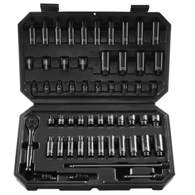 #ad HOT Drive Impact Socket Set 1 4quot; 55 Piece Deepamp;Shallow Socket Set SAE 5 32quot; $57.87