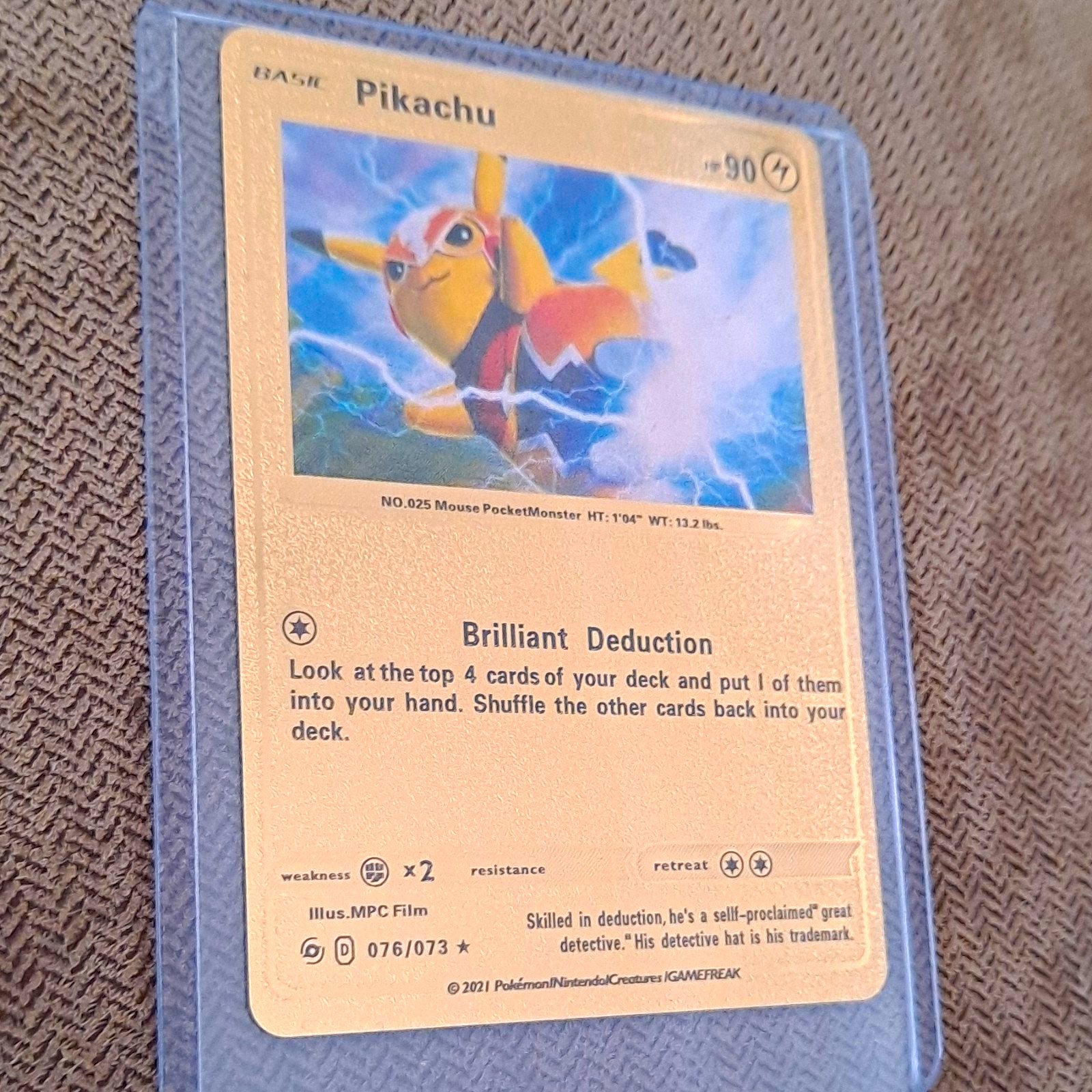 Nintendo Pikachu 076/073 Evolving Skies Full Art Holo Secret Rare 90 HP EN 2021