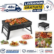 Barbecue portable charbon Uten pliable inox pour camping et pique-nique