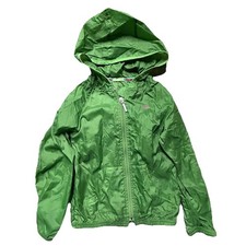 Girl s Gap Green Rain Jacket Size XS 4/5 Full Zip Pockets