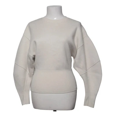 Zara, pull en tricot, taille : S, beige, viscose, unicolore, tricot fin #8dy - Photo 1/4