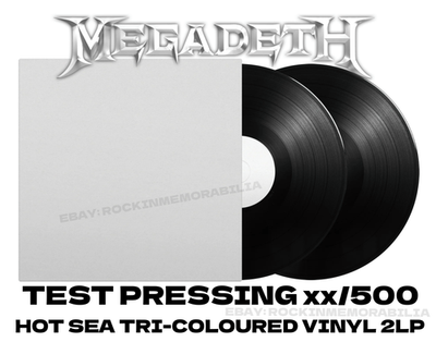 #ad Megadeth TEST PRESSING 2026 Self Titled xx 500 Hot Sea Tri Coloured Vinyl 2 LP $666.66