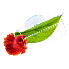 Betta Fish Hammock Tunnel Acrylic Betta Bed Hideout Aquarium Decor Leaf Rest