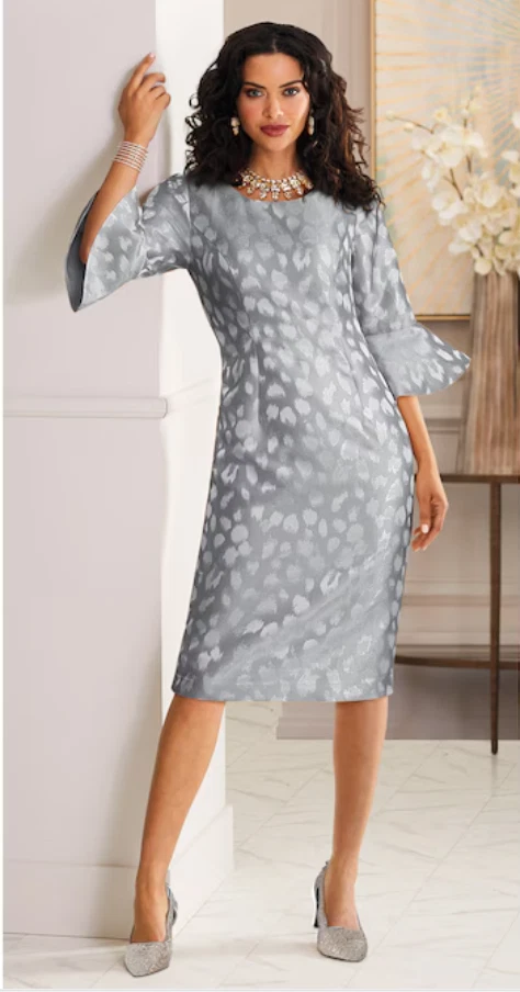 grey dress size 14 CD 0192 Size 14 Long A Line Chiffon Long Sleeve Mother Of Dress Wedding Guest Gown main image 0
