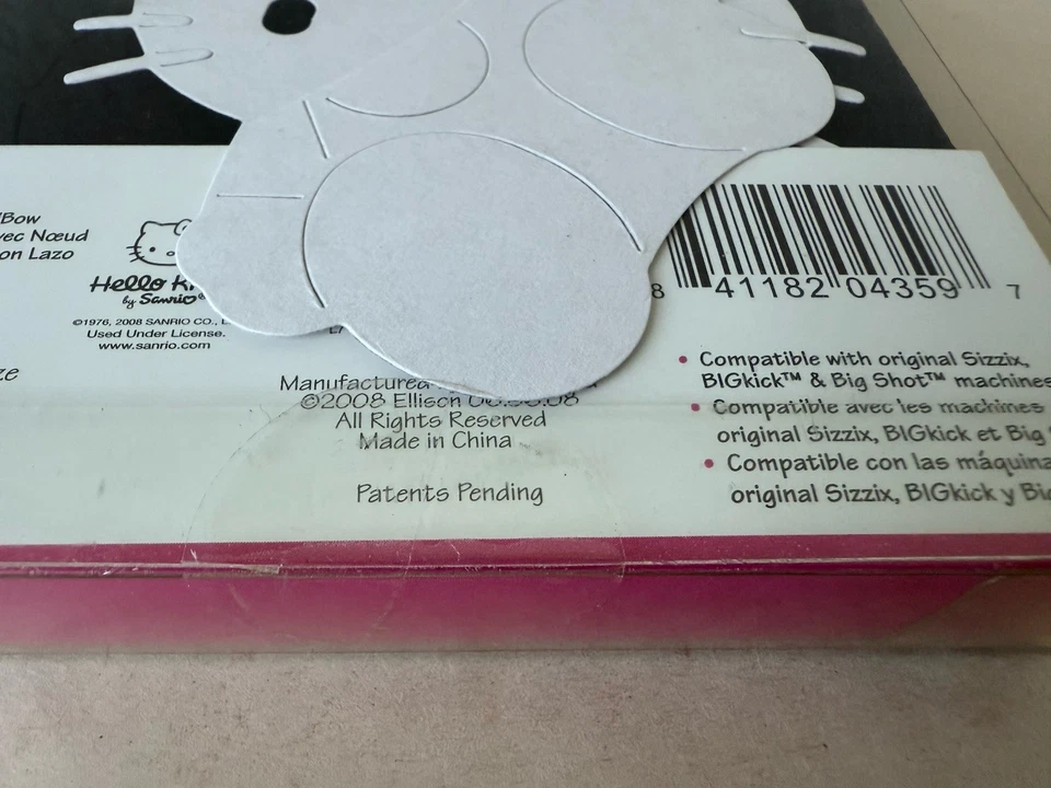 Sizzix Hello Kitty Sitting w/Bow Original Die 655791 Sanrio 2008 Sealed NOS - Image 3 of 4