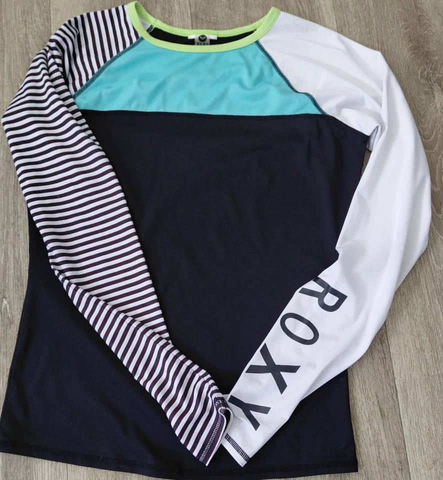 Roxy Rash Guard рубашки лот из 2 женщин размер M длинным рукавом серфинга плавания UPF 50 - Изображение 2 из 4