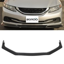 Matte Black Front Bumper Lip Spoiler For 2013-2015 Honda Civic Sedan Abs Matte Black Front Bumper Lip Spoiler For 2013-2015 Honda Civic Sedan Abs