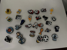 30 Piece Multicolor Soccer Theme Shoe Charms / Jibbitz NEW FREE SHIPPING