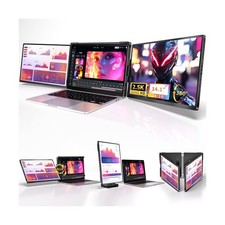 Triple Screen Laptop Monitor Extender - 2.5K QHD IPS Triple Portable Monitor ...