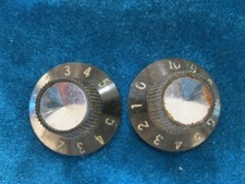 Two Vintage FENDER Amplifier or Guitar Press-in KNOBS No set Screws