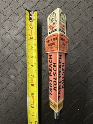 BALLAST POINT BREW ICONIC BAR DRAFT BEER TAP HANDLE 12'' TALL. Tart Peach KOLSCH