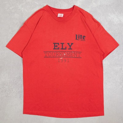 Vintage Ely Tournament Lite Single Stitch T-Shirt X-Large Herren 1991 Hergestellt in den USA