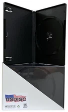 USDISC DVD Cases Standard 14mm AAA Grade, Single 1 Disc (Black) Lot