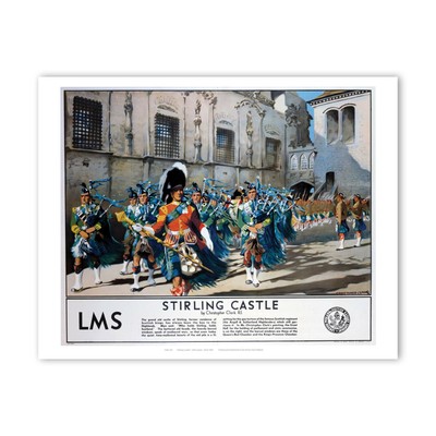 Stirling castle LMS 28x35cm Art Print by Vintage Railway Posters