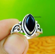 Black Onyx Gemstone 925 sterling silver handmade Gift Ring US size 5 to 10