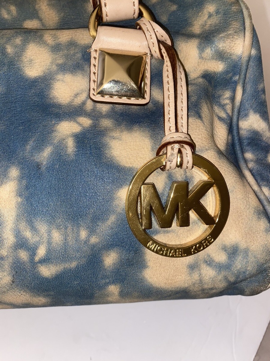 バッグ Michael Kors Grayson Tie Dye Satchel NWOT Michael Kors Blue Tie Dye Grayson Satchel | eBay