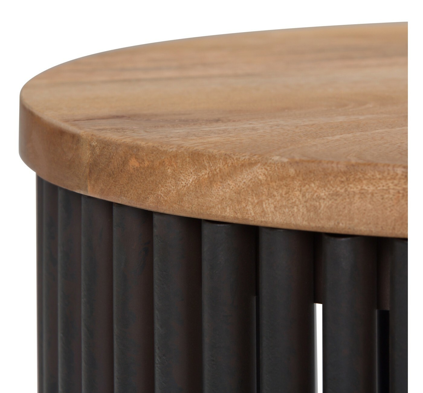 18" Karl Metal and Wood Accent Table Natural/Black eBay