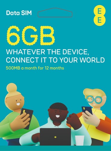 EE 4G Data Only Sim Card Preloaded With 6GB-500MB A Month For 12 Months - Picture 2 of 2