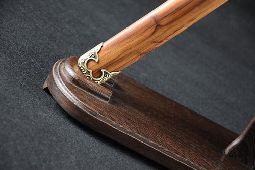 Vertical Swan Samurai Sword Katana Holder Stand Wenge Bracket Assembly Rack New - Picture 7 of 9