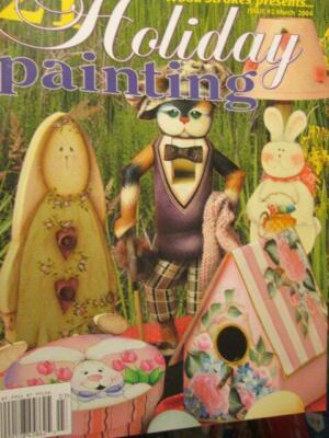 Holiday Painting March 2004 #2 Magazine-Golfing Cat Nutcracker/Bride's Box/Roses