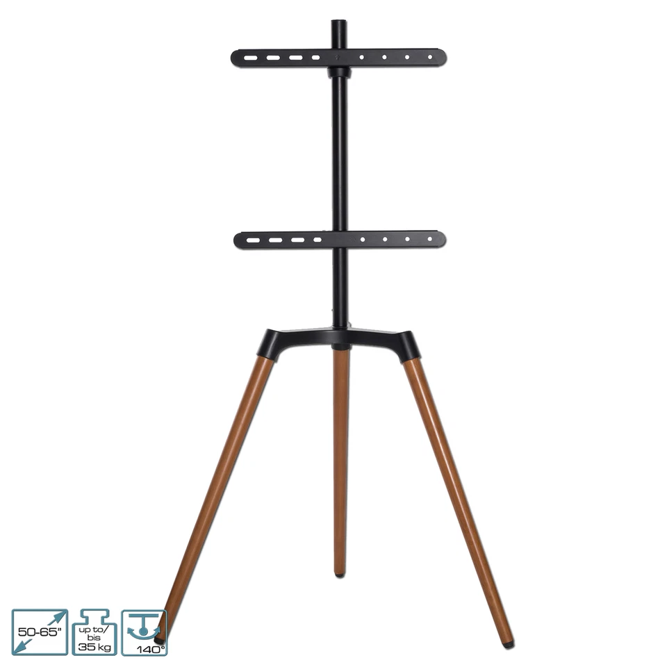 ►EasyLife DESIGN STAFFELEI/ TRIPOD TV-STATIV, 65'' Zoll, schwenkbar, Holz, VESA✅ - Bild 2 von 4