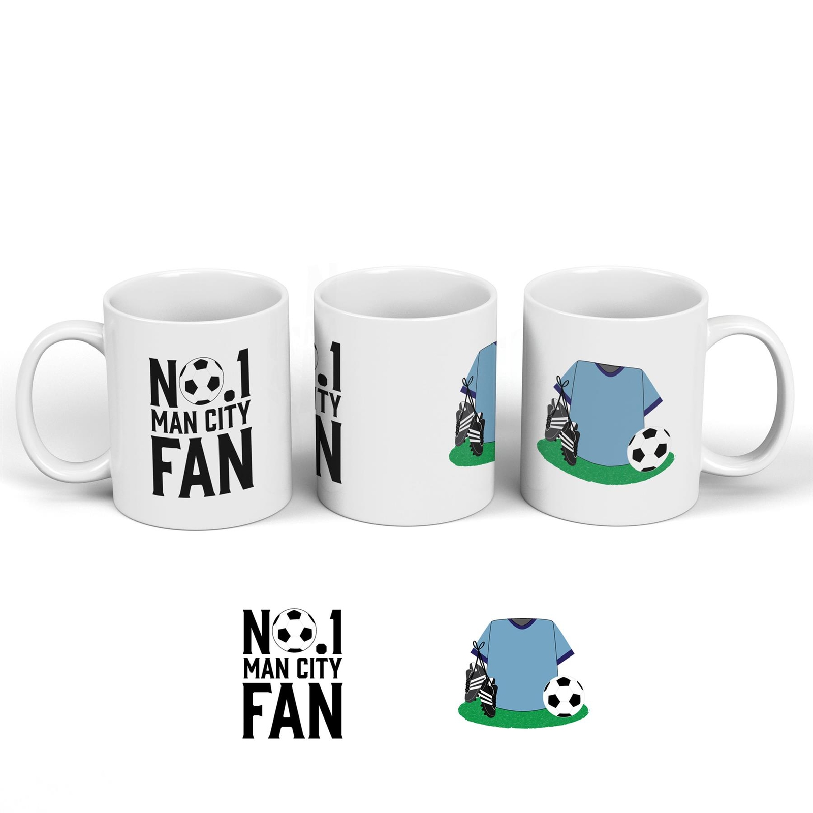 Manchester City Football Team Number One Fan On Ceramic Classic Mug
