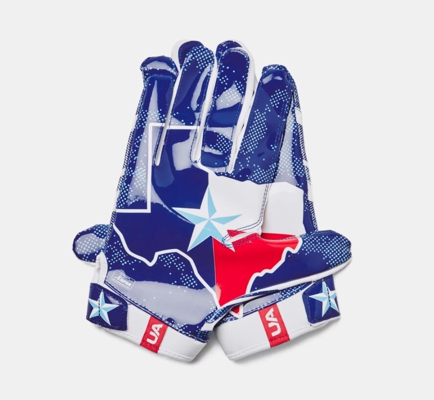 Under Armour UA F8 Football Skill Gloves LE Texas Red White