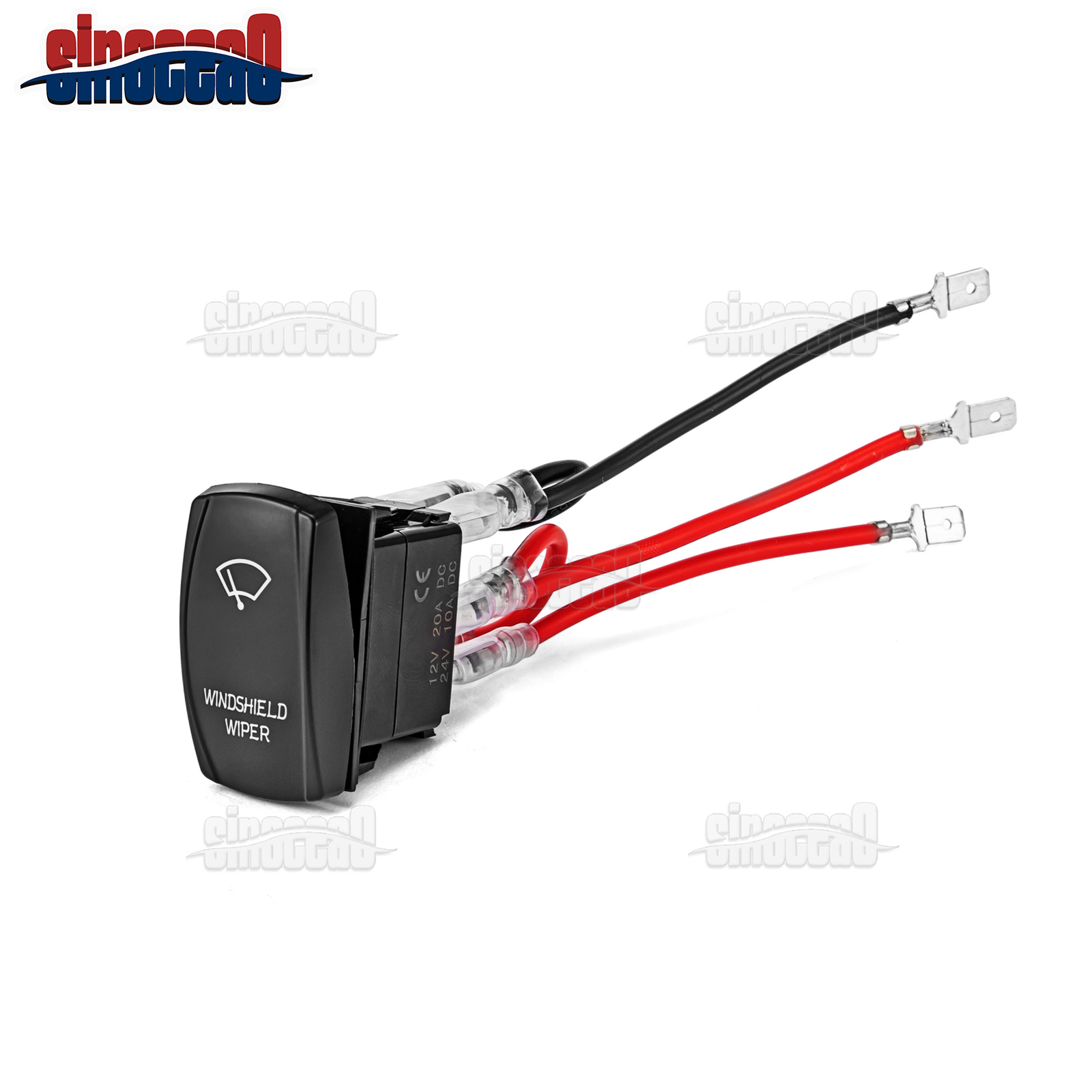 "WINDSHIELD WIPER" 2 LEAD Rocker Switch Wiring Harness Kits Fuse Relay