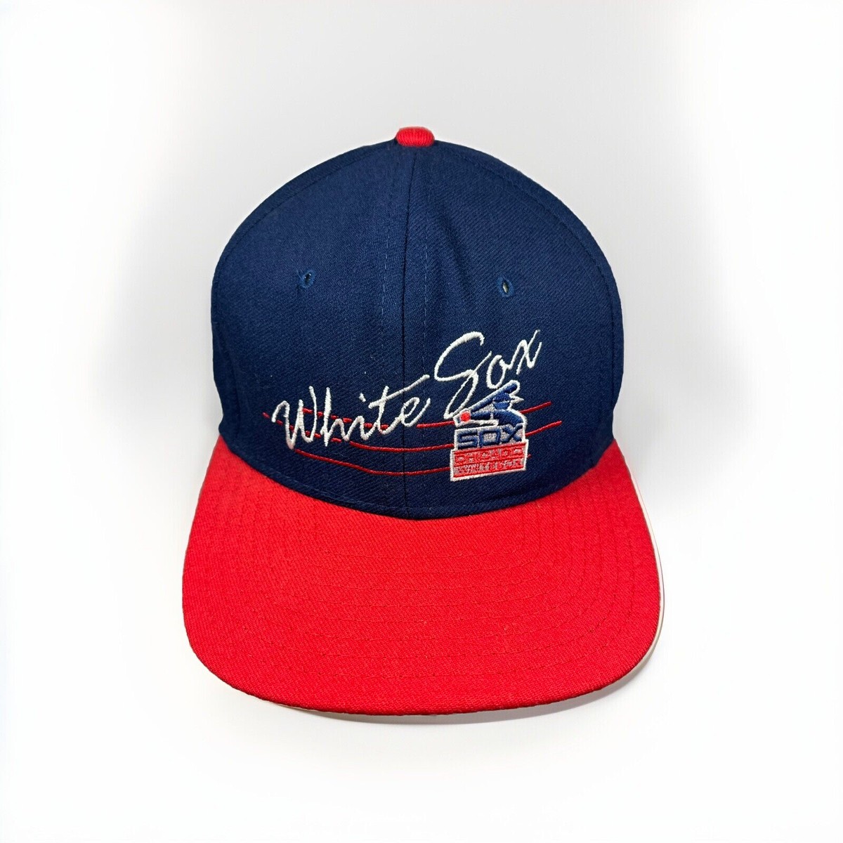 Vintage 80s Chicago White Sox Snapback Hat, Wool MLB Cap, RARE