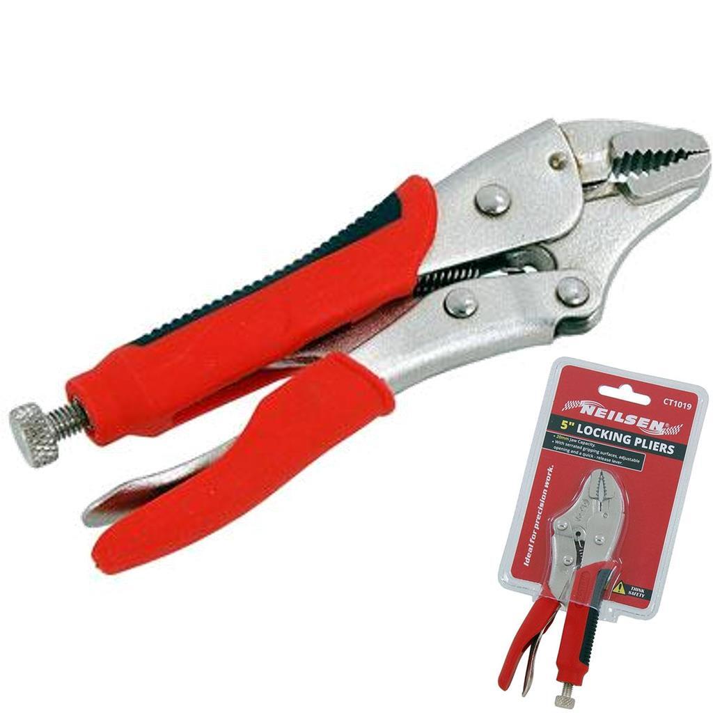 125mm Curved Locking Mole Grip Vice Plier Adjustable 5"" Quick Release CT1019