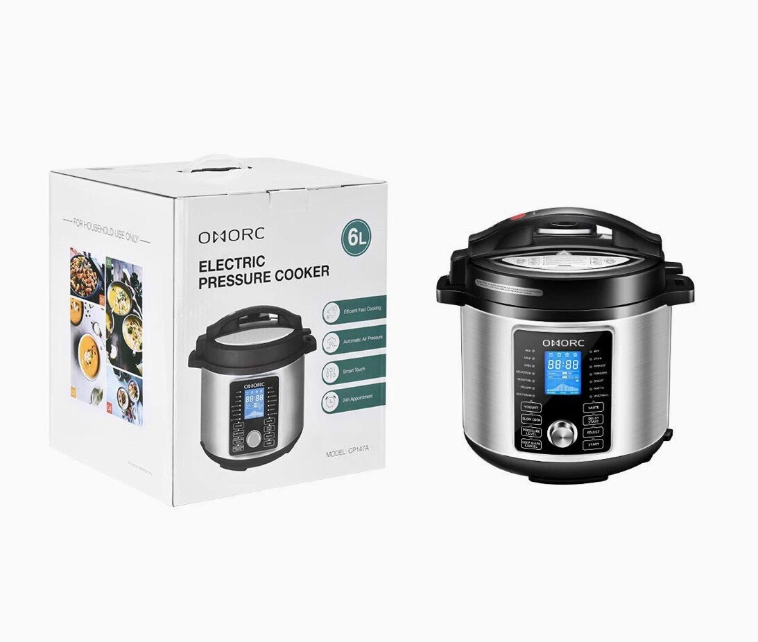 OMORC CP147A Multi-Use 10-in-1 6Qt 1000 Watt Electric Pressure Cooker