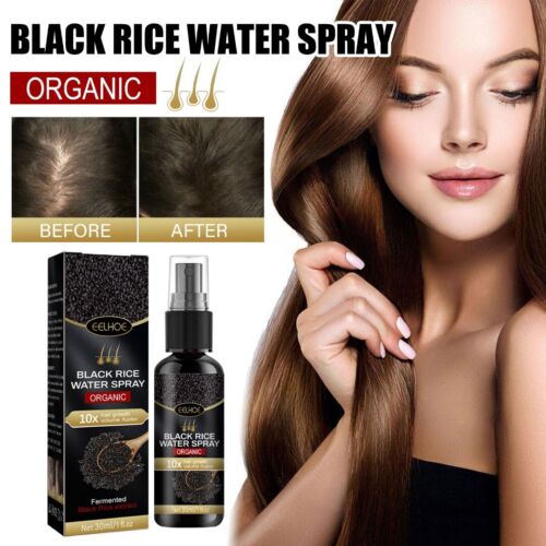 1/2/3pcs Black Rice Hair Spray Essence Serum for Hair Growth Natural Strong  Care | eBay