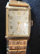 VINTAGE ELGIN MAN'S WRIST WATCH 17J MOVEMENT GF CASE - WORKING - BEST OFFER