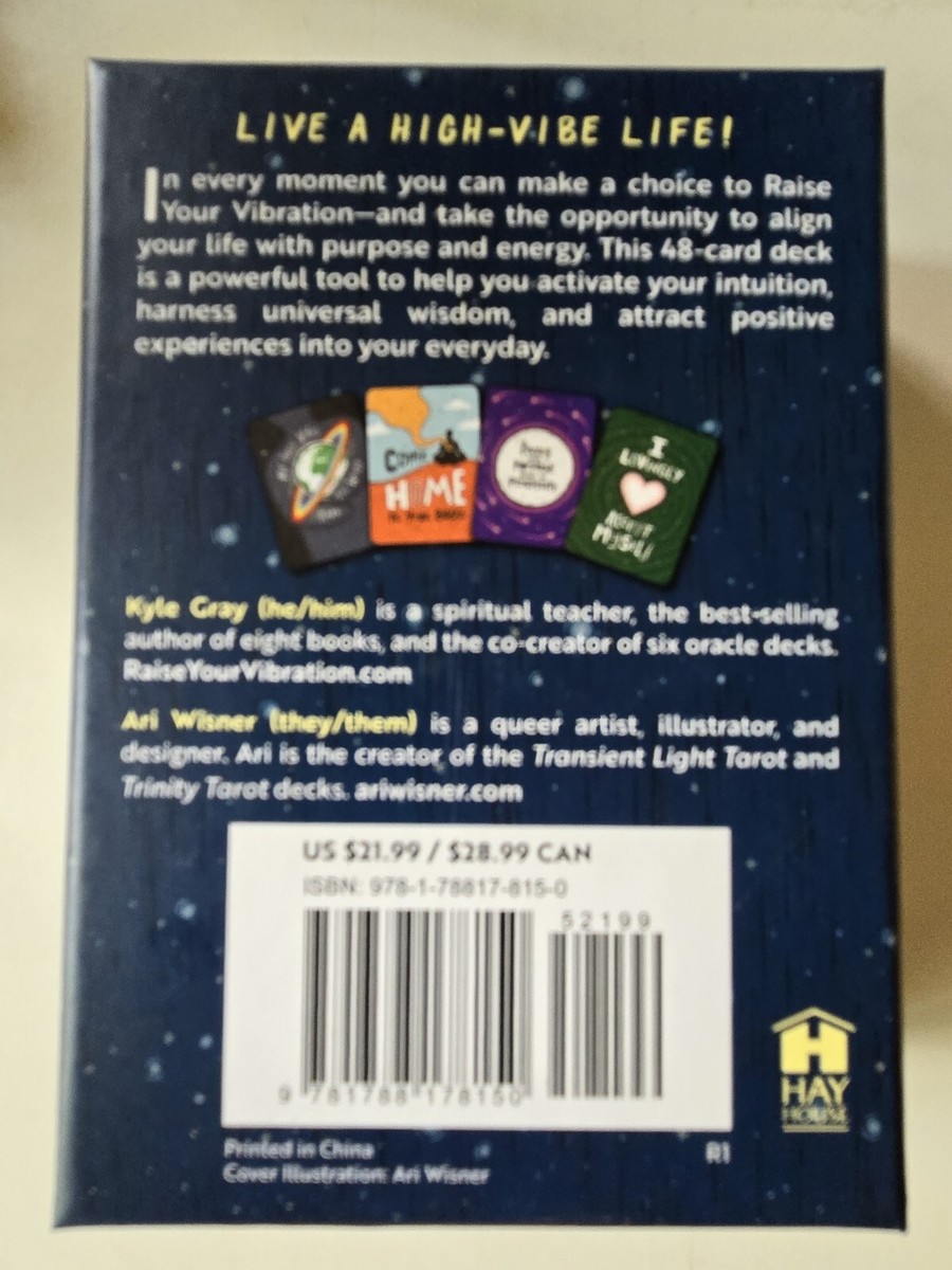 RAISE YOUR VIBRATION ORACLE GUIDE Colorful 48-Card Deck and Guidebook Kyle Gray 9781788178150| eBay RAISE YOUR VIBRATION ORACLE GUIDE Colorful 48-Card Deck and Guidebook Kyle Gray 9781788178150| eBay