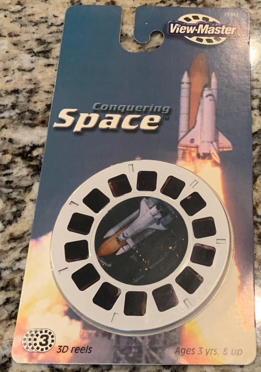 Conquering Space View-Master 3D 3 Reel Set 2001 NASA Space Shuttle New  Sealed