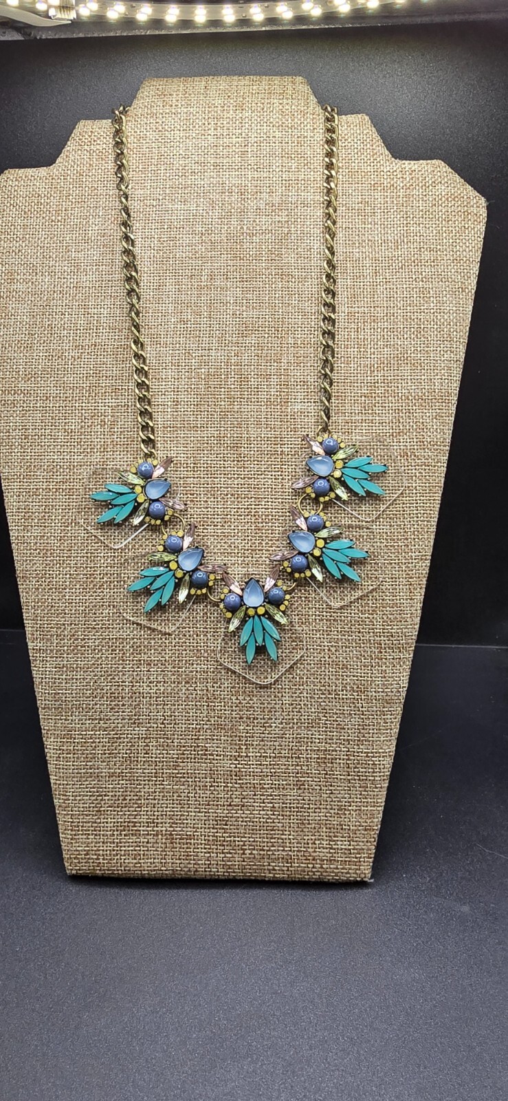 Baublebar multi-colored rhinestone statement coll… - image 1