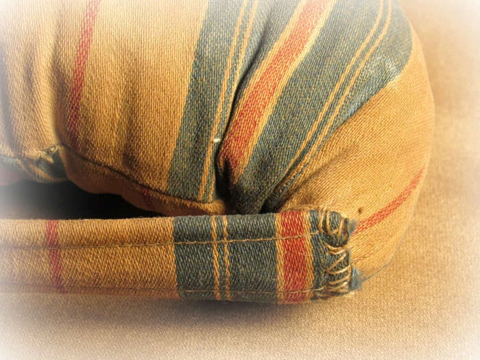 Primitive Inspired Sewing Pin Cushion & Antique Wood Lathe Darning Egg - Image 3 of 3