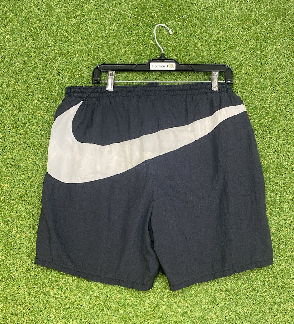 Vintage Nike Nylon Shorts Big Swoosh Mens Size Large … Gem