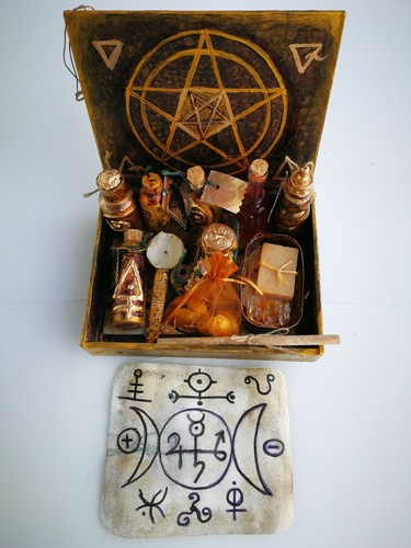 witchcraft box kit starter ritual magic wicca pagan altar witch spell curse lot - Picture 5 of 12