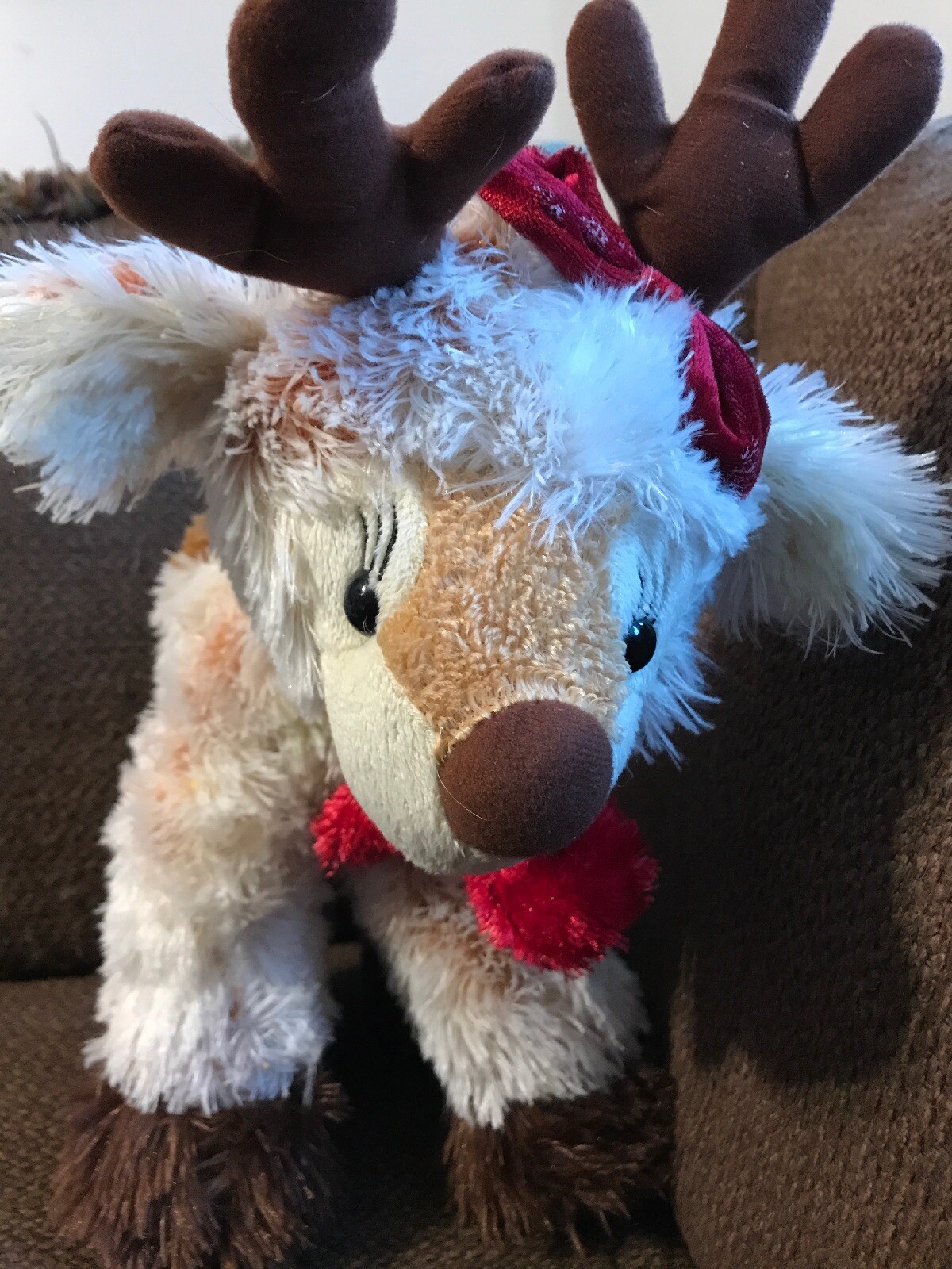 Encore Group Plush Hazel the Reindeer 13” Free Standing Wired Legs Stuffed Toy